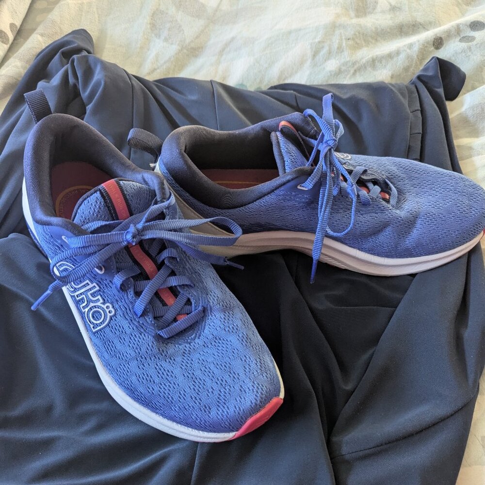 Ryka Never Quit Shoes Lightweight Cushioned Comfort Sneakers Blue Pink Size 7M